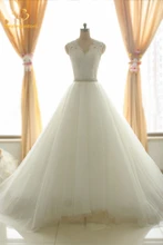 Bealegantom Sexy White Lace Wedding Dresses 2017 Appliques V-Neck Bridal Gowns Vestido De Novia QA1080