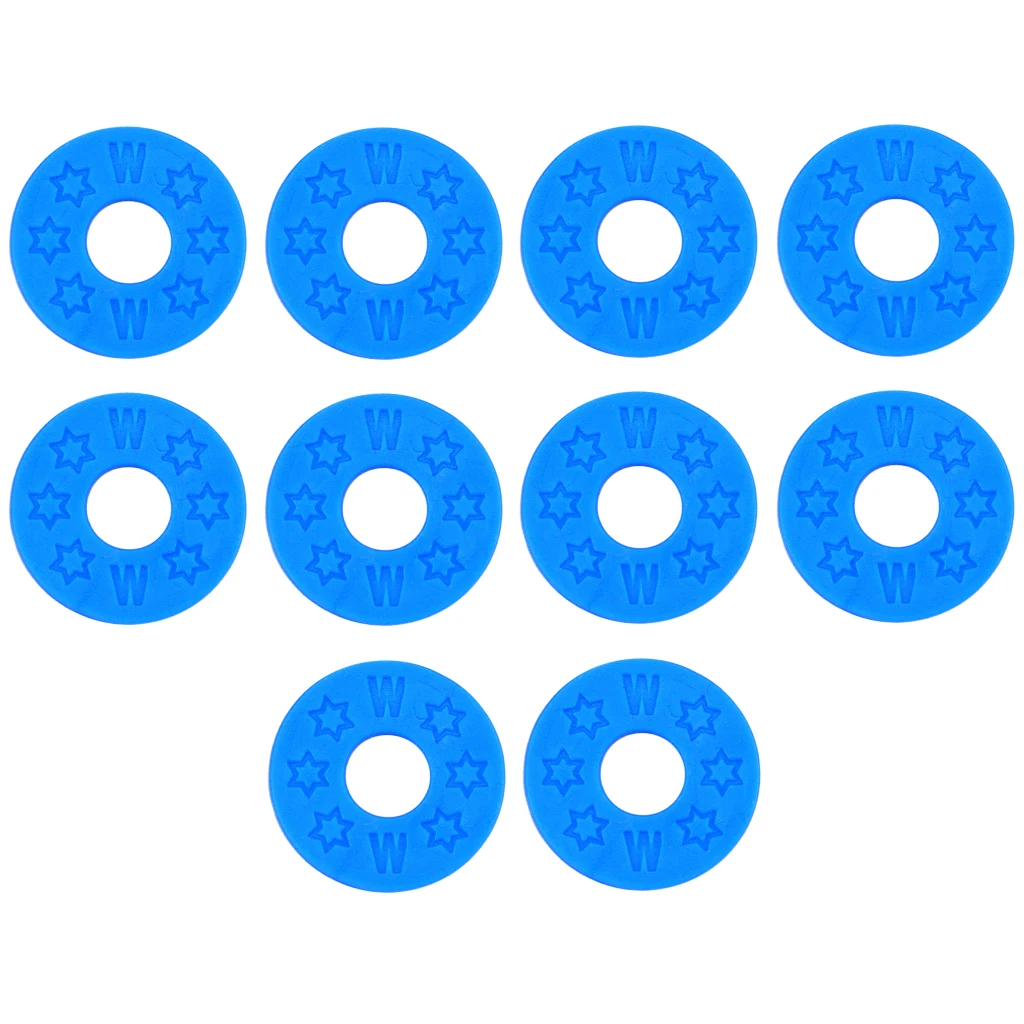 10 Pieces Acoustic Electric Guitar Bass Strap Block Rubber Safety Strap Lock Washer Gasket Cushion