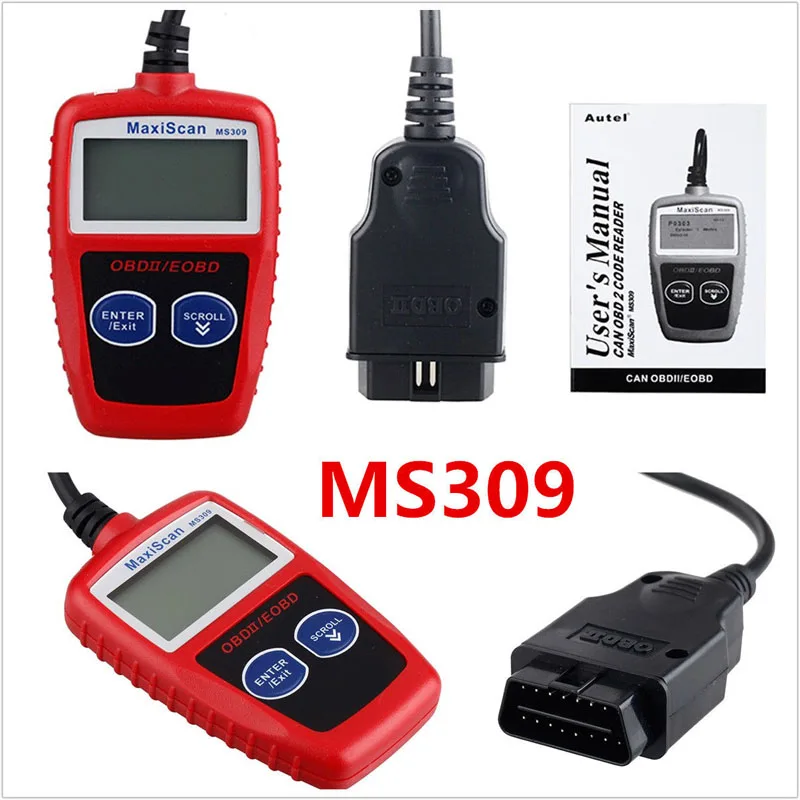 MS309 OBD II автомобильный диагностический сканер AUTEL MS309 считыватель кода двигателя автомобиля считыватель кода AUTEL MaxiScan MS309 OBD2 OBDII диагностический