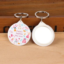 50 шт. персональный логотип брелок с зеркалом на заказ для предродовой вечеринки христианское распятье Дети День рождения принадлежности