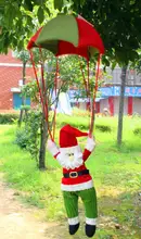 Cute Santa Claus Parachute Christmas Tree Hanging Ornaments Xmas Decoration Indoor and Outdoor decor