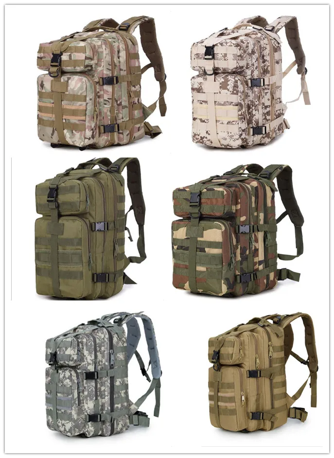 

Outdoor Hiking Camping Hunting Backpack Camouflage waterproof mountaineering bag Waterproof Military Tactical Assault Pack 35L