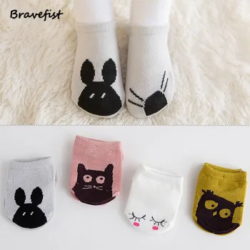 

1Pairs Unisex Cotton Ankle Baby Socks For Boy Girl Infant Toddler Cute Cartoon Short Floor Anti Slip Socks Spring Summer Style