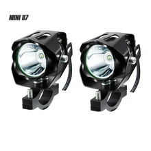 BOSMAA 2 шт. мини U7 125 Вт 12-85 в мотоцикл antinieble светодиодный фары 3000LM мотоцикл прожектор вождения Туман лампа пятно головного света