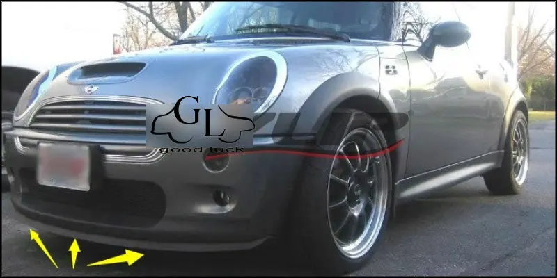 Передняя юбка спойлер для бампера TopGear Friends Mini Hatch/Hardtop Veiw/комплект