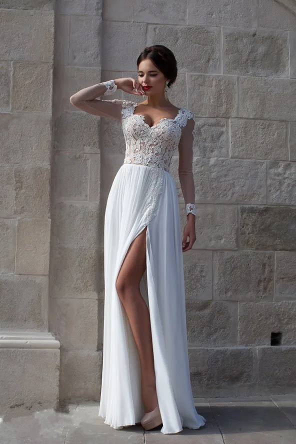 2015 Sexy Vestidos De Novia See Through A-line rob...