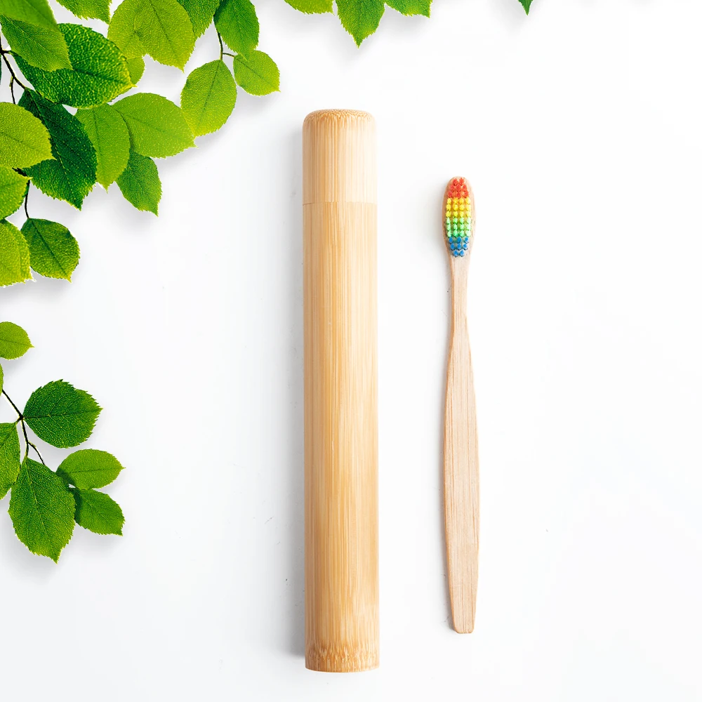Buy Eco Friendly Natural Bamboo Toothbrush 1pc Rainbow