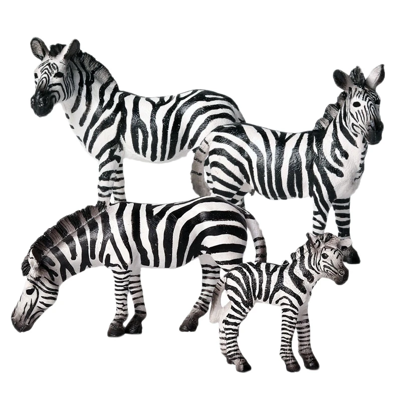

Simulation Wild Animal Zebra Statuette Model Solid Zebra Suit Decoration Toy