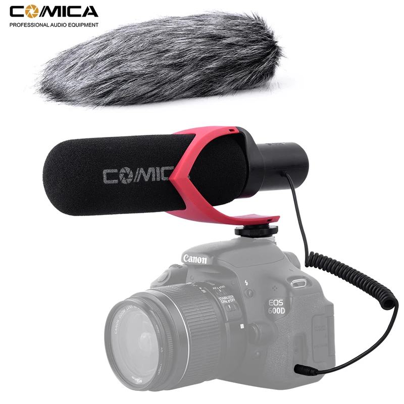 Comica CVM-V30 PRO Video Microphone Condenser Interview Recording Mic for Canon Nikon Sony DSLR Camera (with Windmuff)