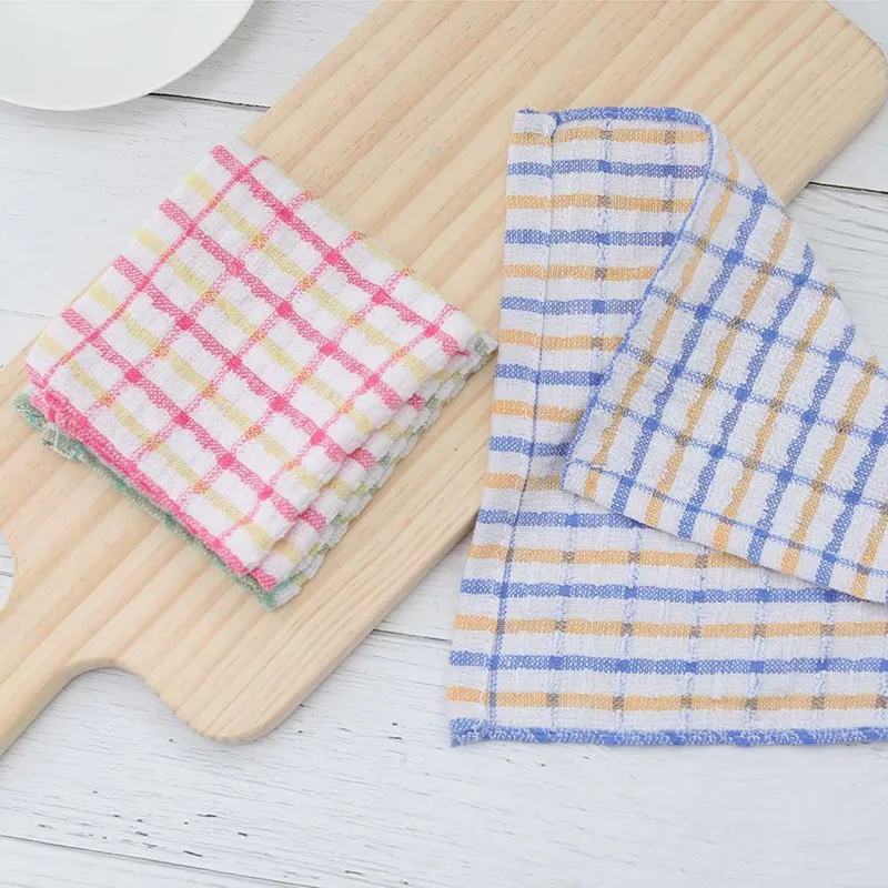 Cotton Kitchen Towels Absorbent Home Cleaning COLOR RANDOM 24x24cm 39*