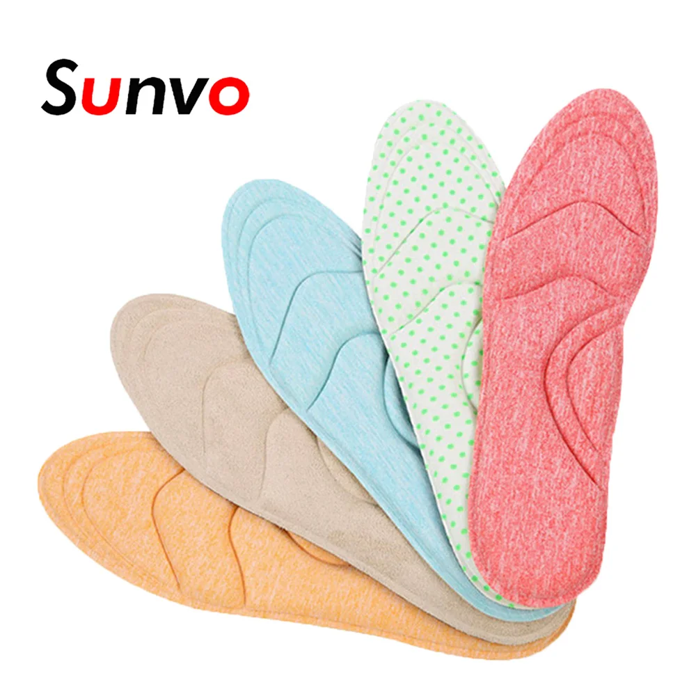 Sunvo 4D الإسفنج قوس دعم عالية الكعب النعال العظام منصات تدليك الكعب نعل إدراج صدمة امتصاص الألم الإغاثة النساء