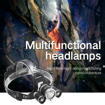 

New Bright LED Headlamp Flashlight T6 Head Torch Lamp Charger 18650 FishingT6 Zoomable Head Light Torch Camping Light Outdoor