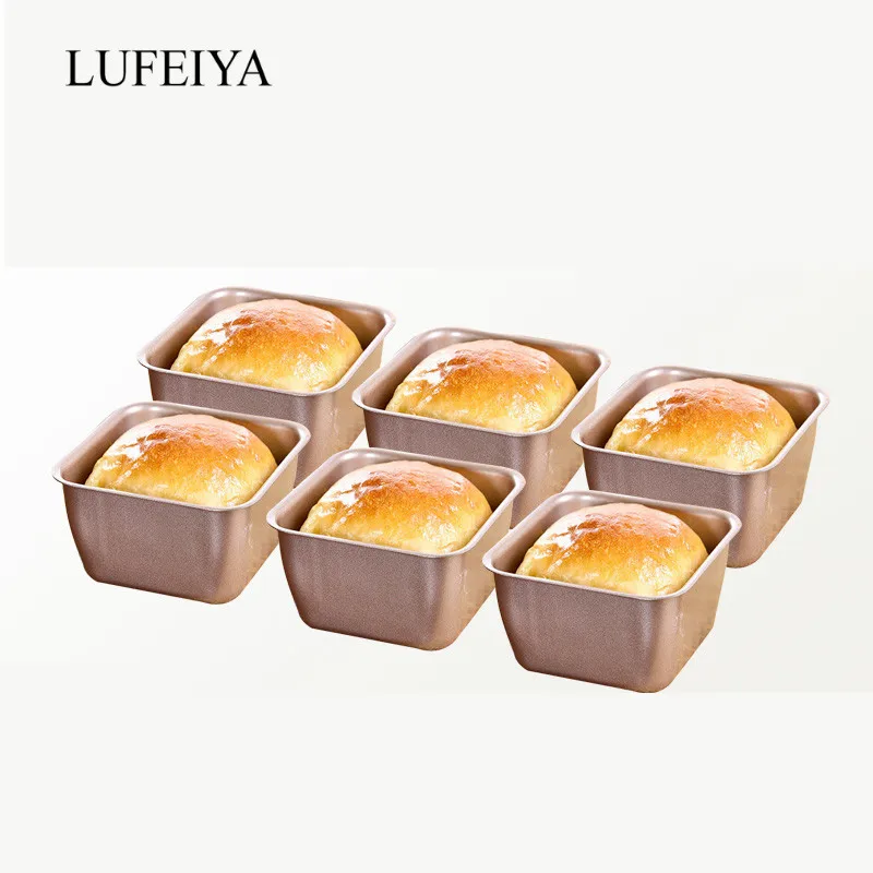 

Bread Mould 6 Cup Non-stick Square Brownie Baking Pan Cake Mold Small Toast Mould