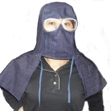 Джинсовая голова Пылезащитная Кепка с очками шаль Рабочая кепка ветрозащитная