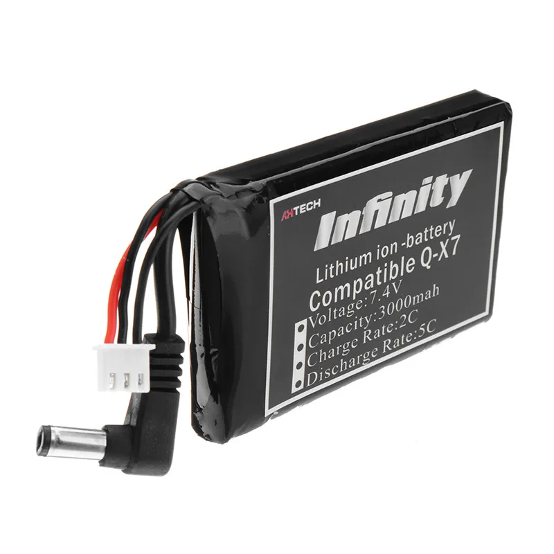 Продажа Лидер продаж AHTECH для Бесконечность 7,4 В 3000 мАч 2 S 2C 5C Lipo Батарея для Frsky Q X7 передатчик дистанционного Управление радиоуправляемый Дрон FPV част...