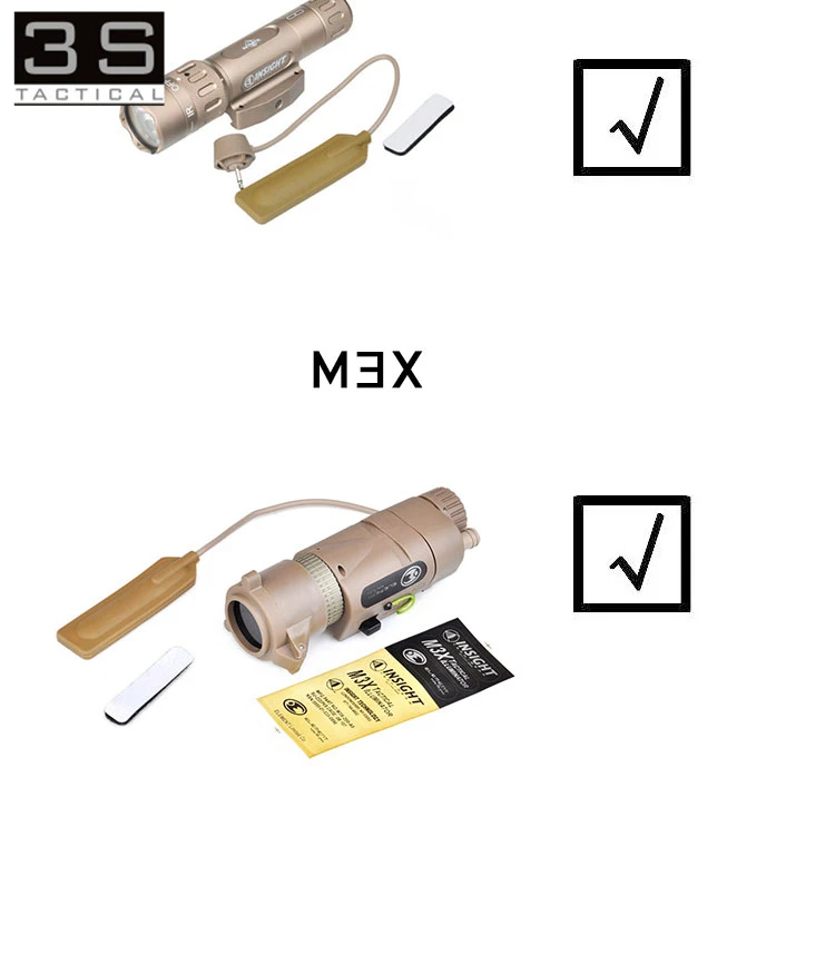 Arma de Luz Remoto para um Elemennt Softair Tático Pressão Aumentada Interruptor Duplo Peq 15 M3x Dbal M300 M600 M720v 12 peq 15 m3x dbal m300 m600 m720v