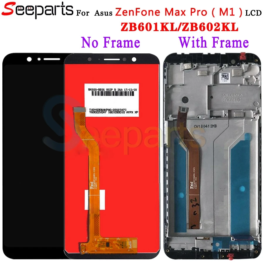 For 5.99Asus ZenFone Max Pro M1 ZB601KL LCD Display Touch Screen Digitizer Assembly LCD Replacement MaxPro For ASUS ZB602KL LCD