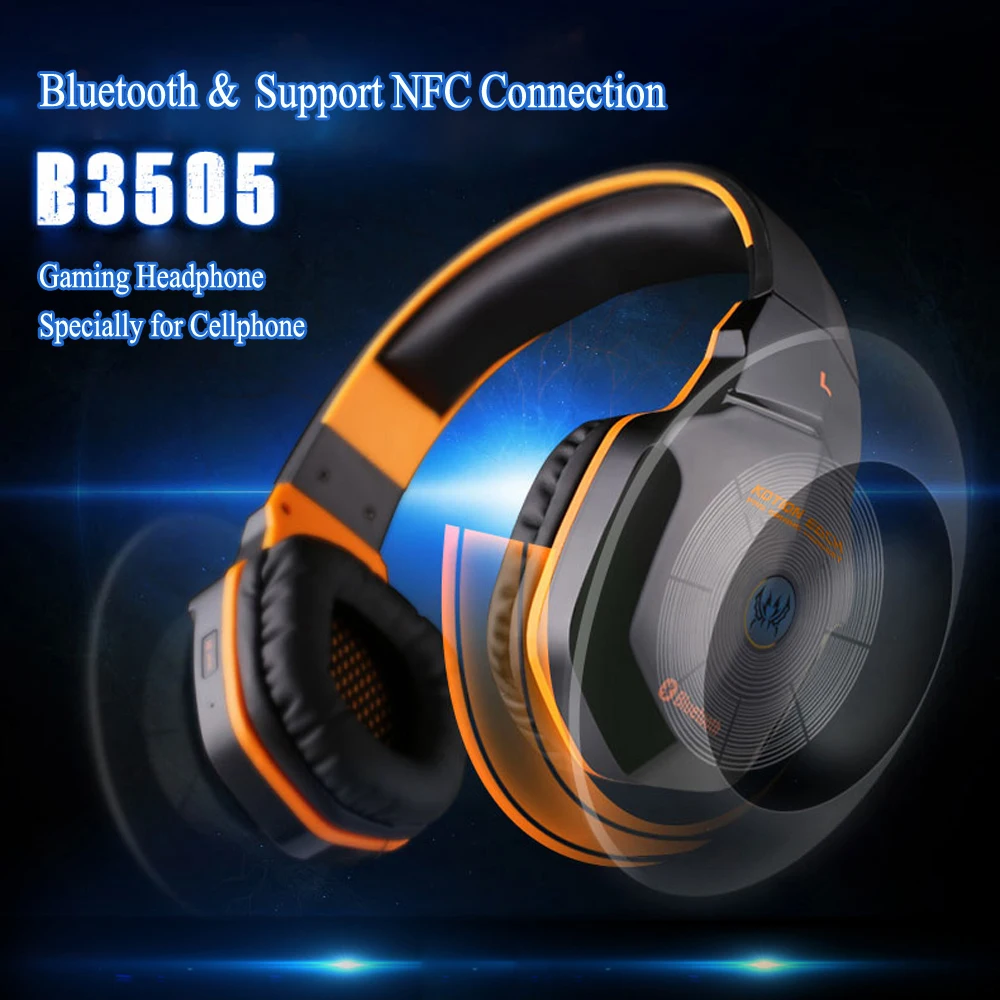 Беспроводные Bluetooth наушники KOTION EACH B3505 игровая гарнитура с микрофоном