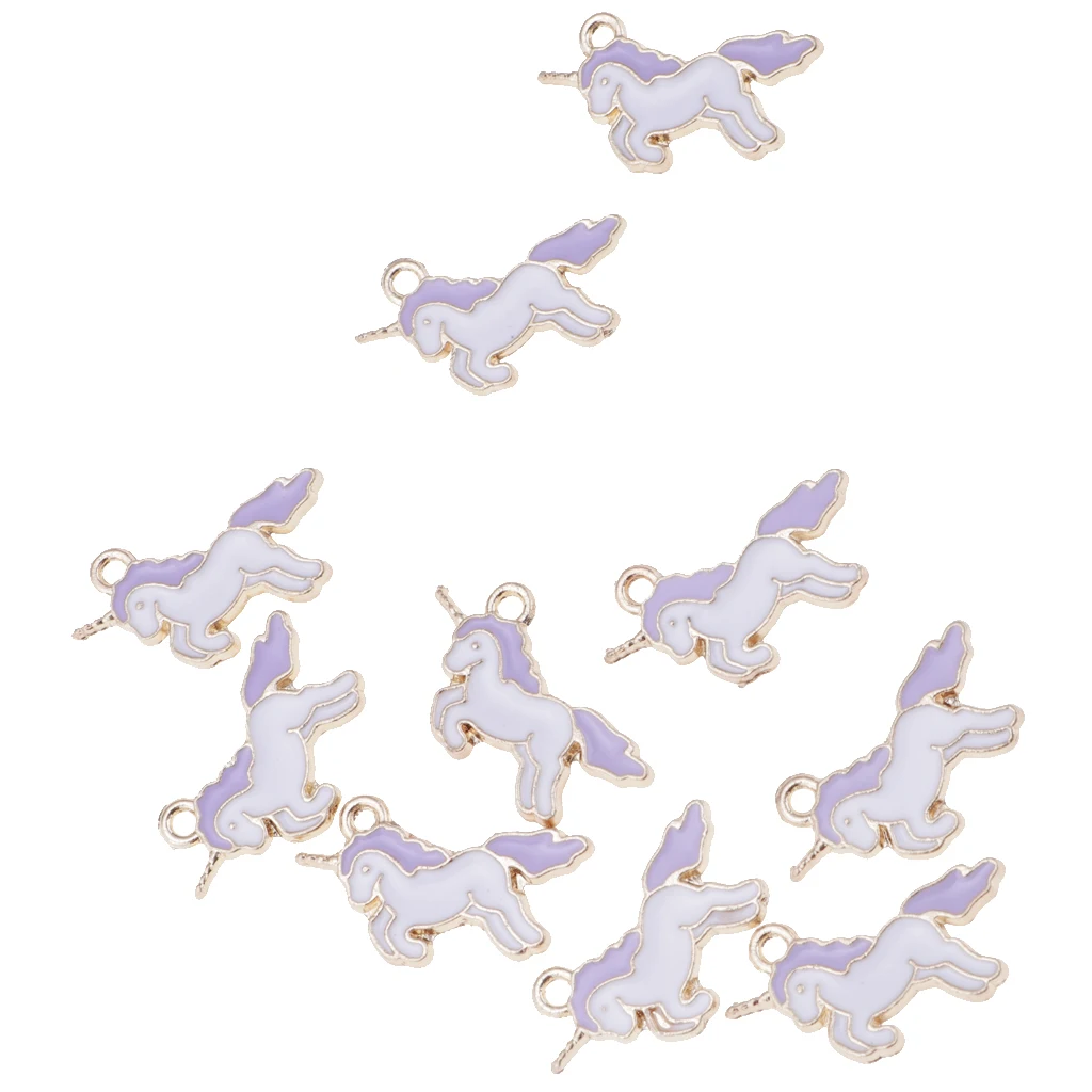 MagiDeal 40Pcs Unicorn Charms Pendant Findings Beads Jewelry Making Crafts
