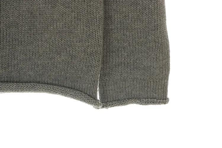 Новинка; детский трикотажный свитер с оборками для маленьких девочек; детский пуловер; свитер с воротником в виде листьев лотоса; верхняя одежда
