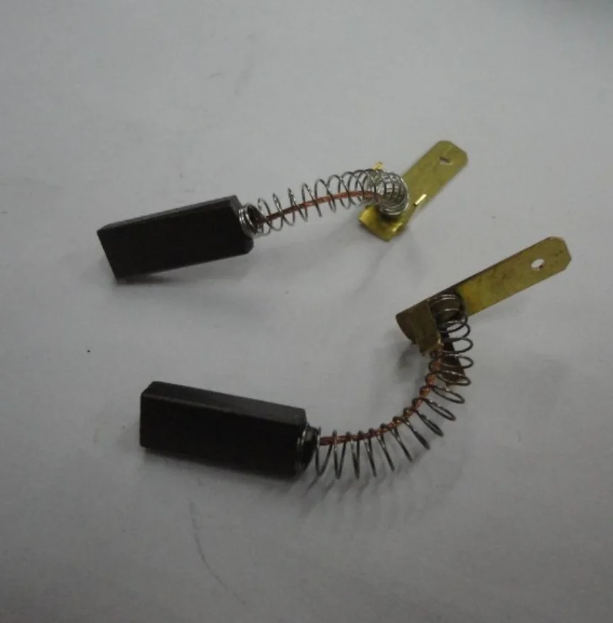 10pcs Spring&Wire Leads 3.1x6.3x16mm Electric Motor Carbon Brushes