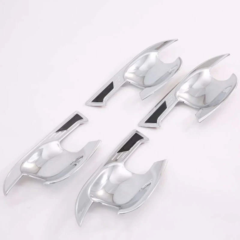 

4pcs/set Car Door Protective Covers Silver ABS Door Bowl Cover Trim Accessories Parts Suitable For Toyota RAV4 2019-2020