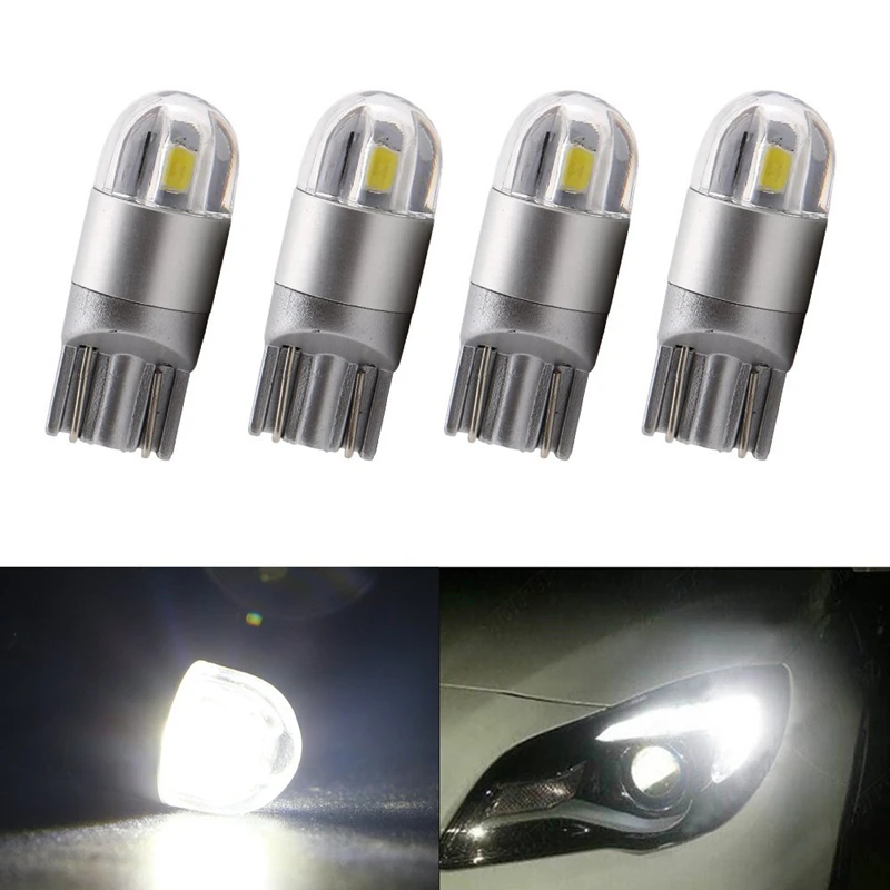 

4Pcs T10 W5W 2SMD Car Interior Light Replacement Lamp Dome Courtesy Bulbs License Plate Light Side Marker Light 12V Car Styling
