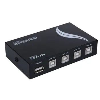 

MT-Viki 4 Port USB 2.0 Selector Switch for 4 PC Share 1 USB Device Like Printer Flash Driver Mouse Keyboard 1A4B-CF