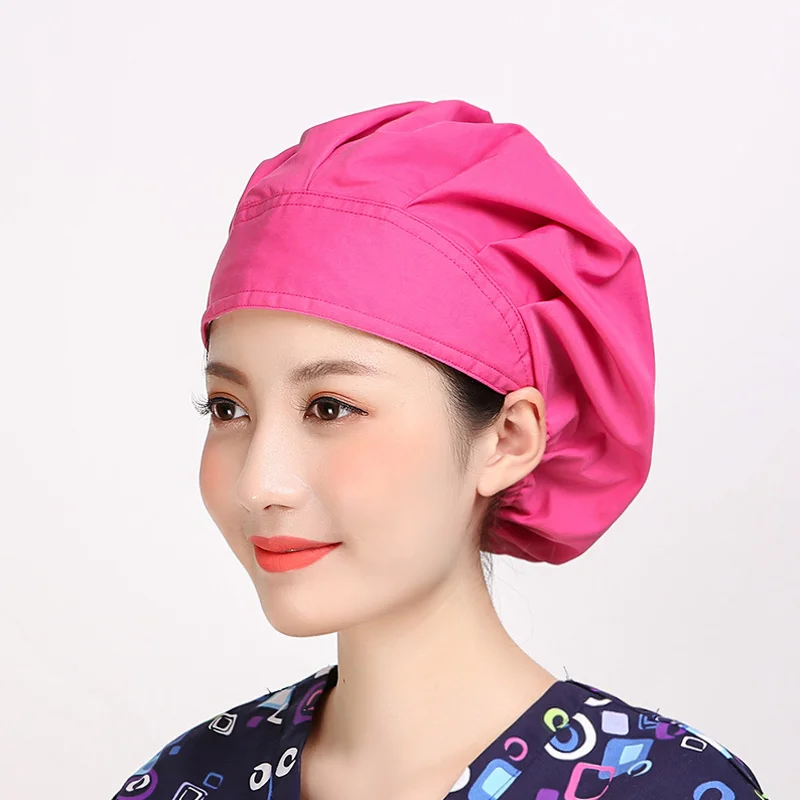 Рабочие шапочки для Для женщин медицинские хирургические головные уборы регулируемые хлопчатобумажные Хирургические колпачки для медсестры Управление хирургии скрабы