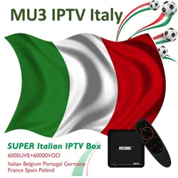IP ТВ Италия M3U Android 7,1 ТВ коробка M8S нос в ТВ, 2 Гб оперативной памяти, 16 Гб встроенной памяти, процессор Amlogic S905W 1 год IP ТВ Италия подписки