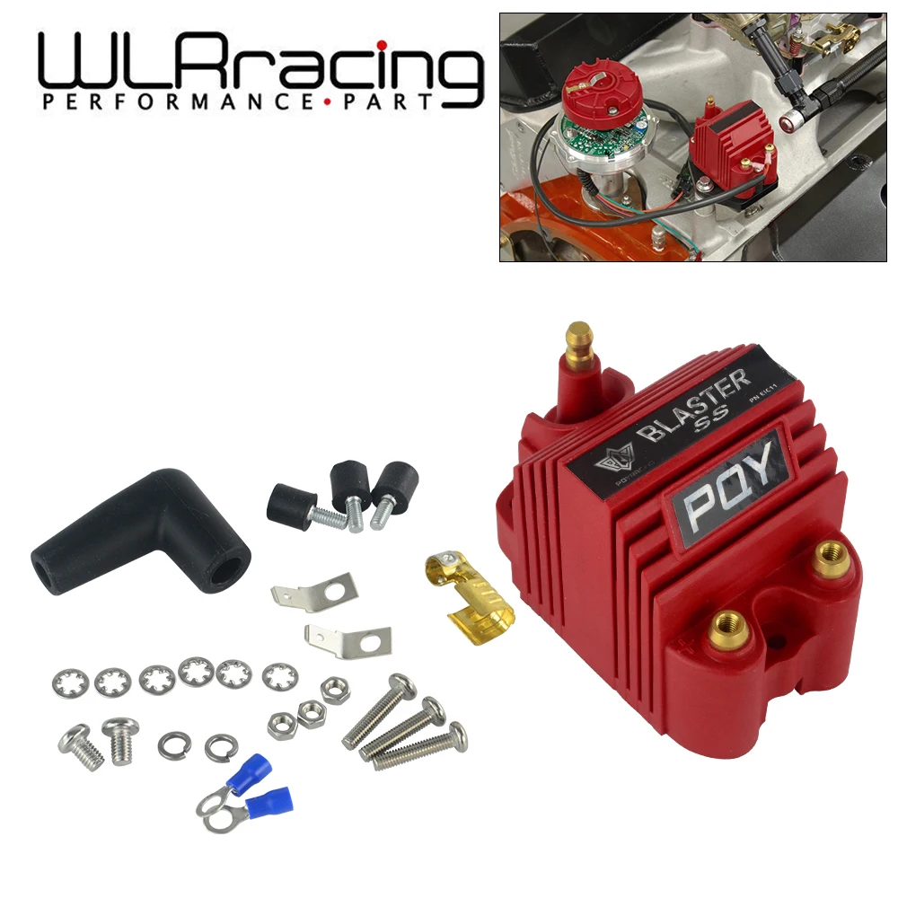 

WLR- PQY Universal Blaster SS 12V Coil High Output External Male E-Core Ignition Coil With Accessories Square Epoxy WLR-EIC00-K