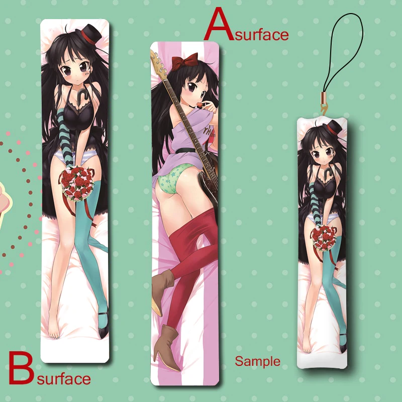 

K-ON! Akiyama Mio Cute Anime Mini Dakimakura Keychain Pillow Hanging Ornament Phone Strap Gift