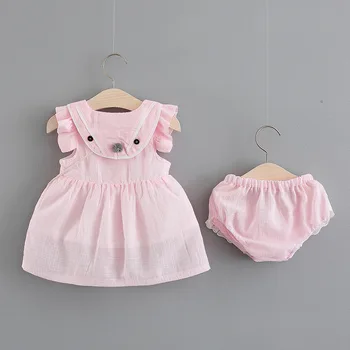 

Baby Girls Dress Infant Party Dress for Toddler Girls Brithday Baptism Clothes Double Formal Tutu Dresses+Underwear Clothes Set