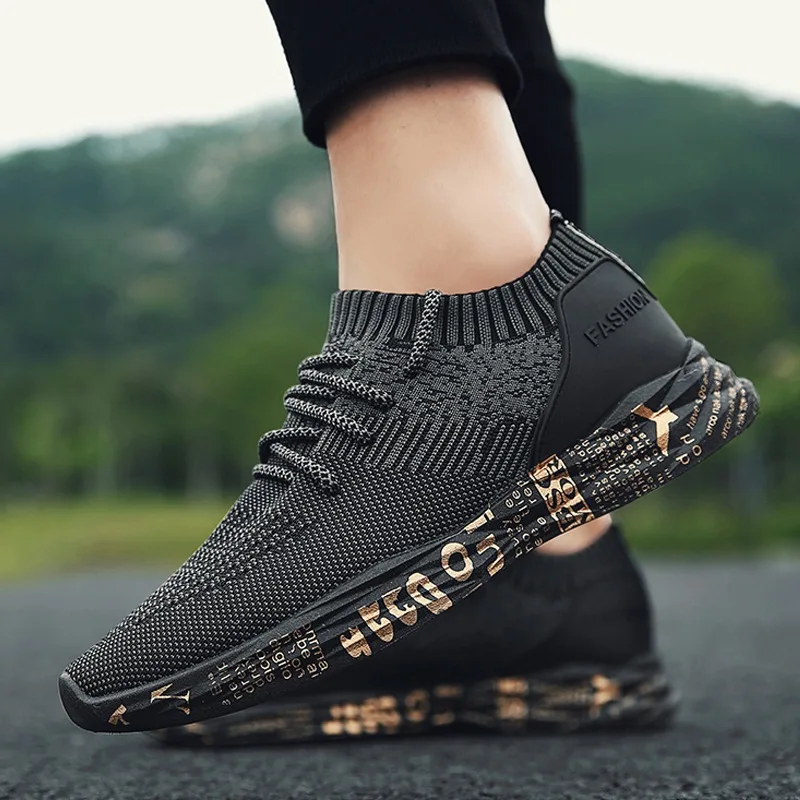 

2019 Fashion Running Shoes Men /Outdoor Sport Breathable Durable Jogging Shoes /Lightweight Flywire Sneakers Men zapatillas