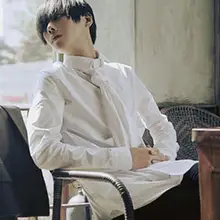 Размер лагер мужская одежда Мужская Новая корейская рубашка с длинными рукавами/S-3XL