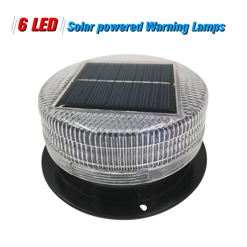 

Portable Solar Warning Light Sensitive Strobe Flash Warning 6 Leds LED Caution Lamp Magnetic Mounted Outdoor