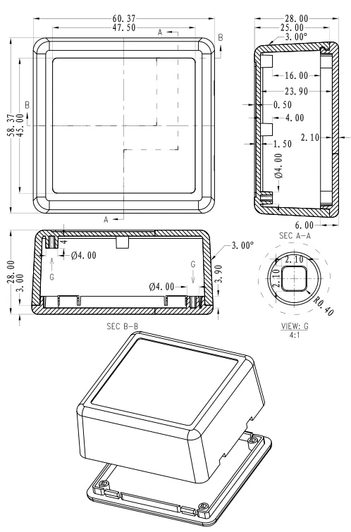 plastic enclosure for electronics control box szomk diy enclosure junction box plastic housing small abs instrument enclosure distribution box black plastic box enclosure electronics case  (14).jpg
