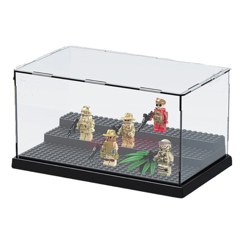 

Compatible Legoings LELE 79150 Figures Deluxe Acrylic Collectible Item Building Blocks Display Mini Box Display Case Bricks
