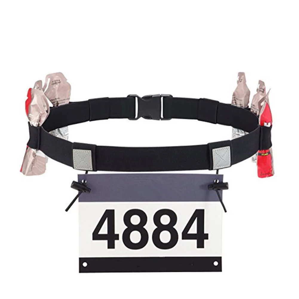 Светоотражающий моторный полиэстер спортивный унисекс пояс с цифрами Открытый Велоспорт Бег гонка поясная сумка держатель триатлон нагрудник