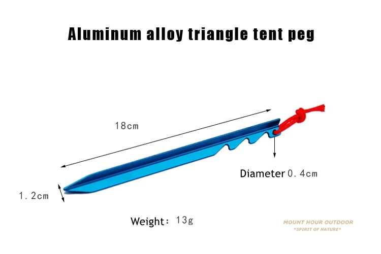 10 шт./лот алюминиевого сплава колу зубчатые Форма утолщаются Кола Гвозди с веревки для палатки туристическое снаряжение Всё для палаток