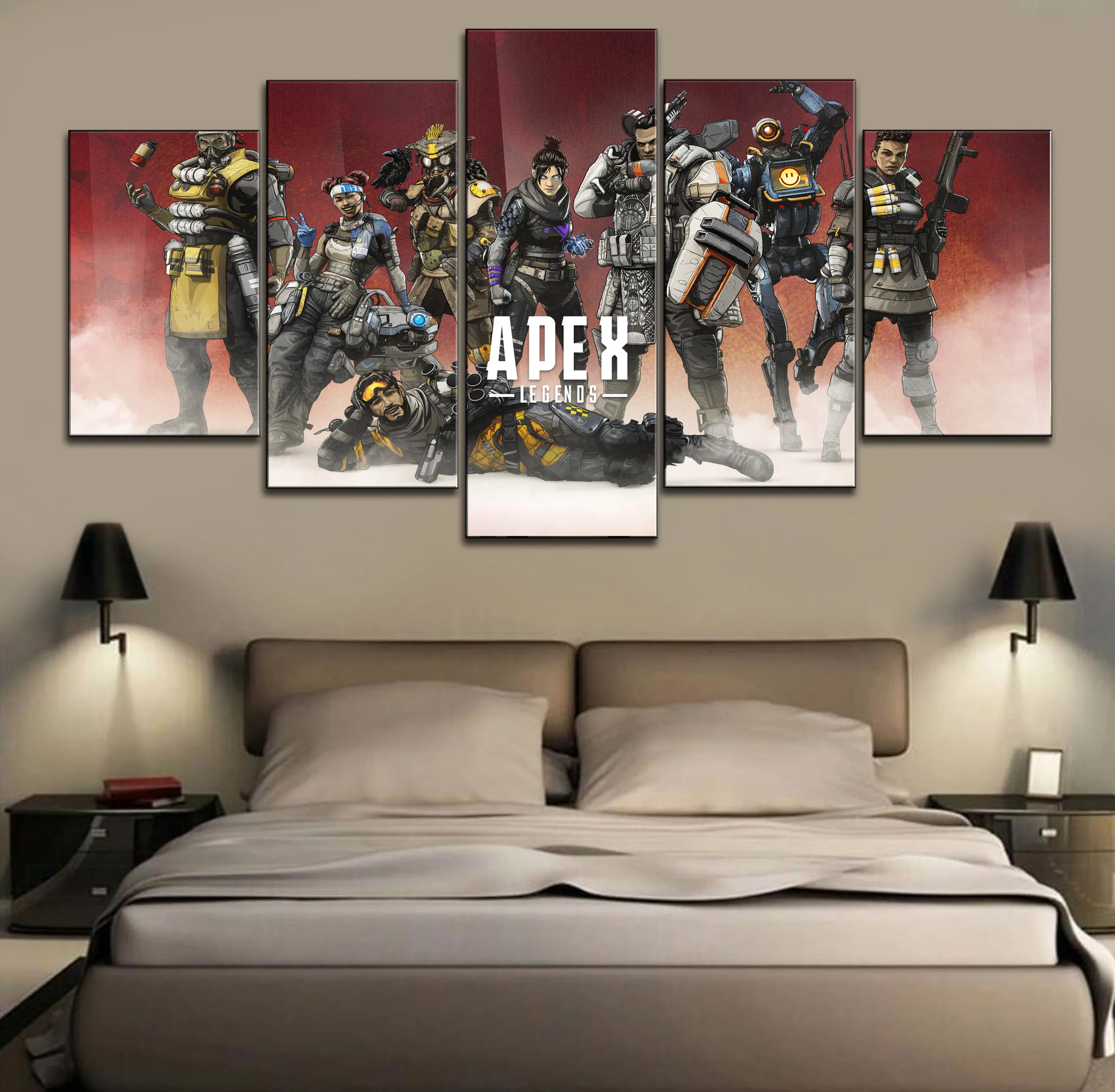 

HD Print Painting 5 Pieces APEX Game Picture Top-Rated Canvas Print Wall Art Decorative Modular Framework Modern Artwork