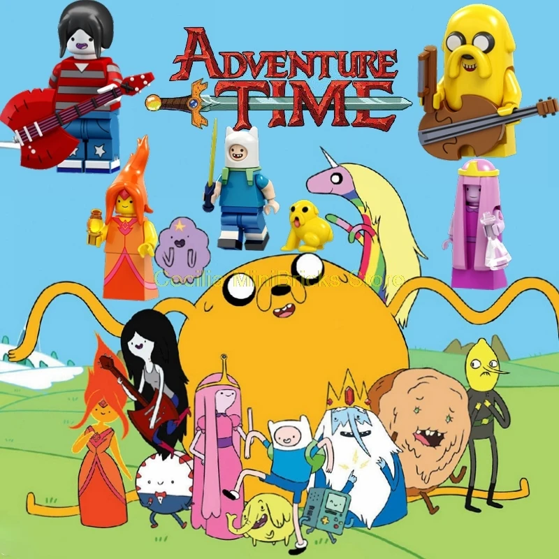 

Legoing Adventure Time with Finn and Jake Avatar Aang Kamen Rider Building Blocks Toys for Children Compatible With Legoings