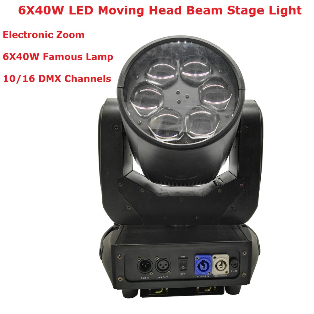 

Factory Price 1Pcs/Lot LED Bee Eyes Moving Head Lights High Quality 6X40W RGBW 4IN1 LED Moving Head Stage Light Free Shipping