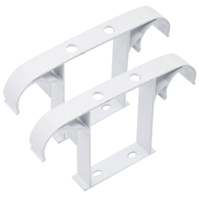 2 PCS Tringle à rideau Draperie Pôle Plafond Monté Double Support En ... 2 PCS Tringle à rideau Draperie Pôle Plafond Monté Double Support En ...