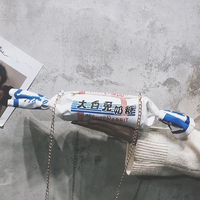 

Cute canvas, white rabbit milk sugar chain, new handbag, female 2019 new creative imitation, one shoulder bag, shoulder bag