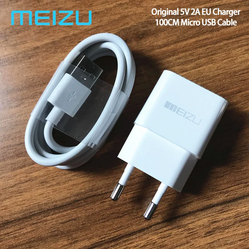 

Original MEIZU Smartphone Wall charger 5V 2A adapter 100CM Micro USB data Cable for MX5 MX5E M6 M5 Note U10 U20 E2 M5S M5C M3S