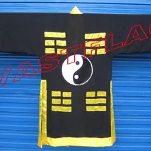 Унисекс Taoism костюмы robeTaoist priest tai chigown одежда vestment cassock Одежда Кунг-фу Униформа черный