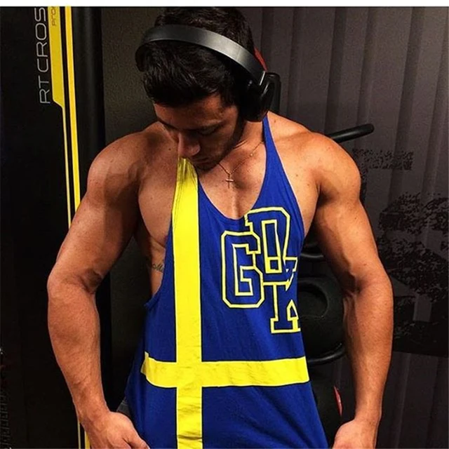 Men Running Vest Fitness Sleeveless Undershirt Bodybuilding Tank Tops Gym Training Top Sport t Shirt Size M/L/XL/XXL 1