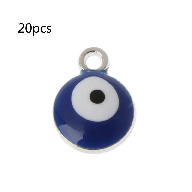 

20Pcs Evil Eye Beads DIY Necklace Bracelet Jewelry Accessories Judaica Charms Turkey Blue Eye Pendant Beads Jewelry Making