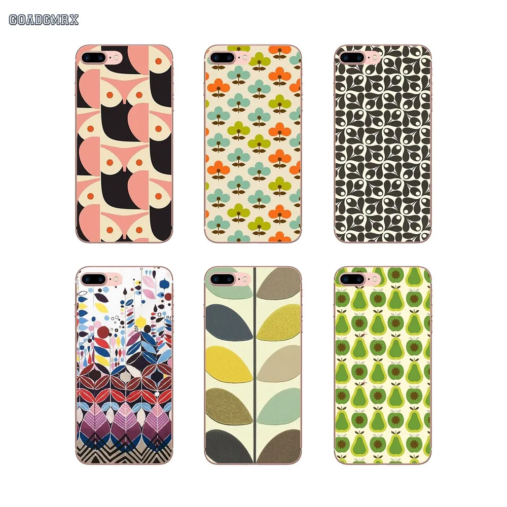 Мягкие прозрачные чехлы для iPhone 6 6S 7 8 Plus X XS MAX XR 4 4S 5 5S SE 5C Multi Stem Orla Kiely